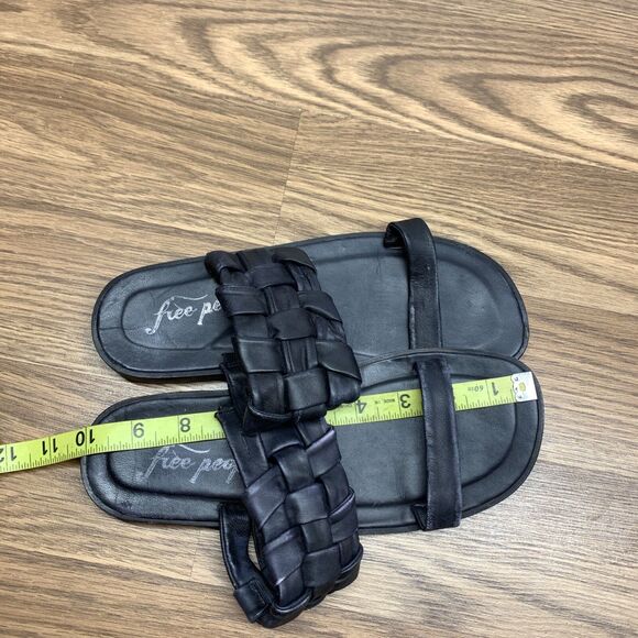 Free People Winding River Slide Sandal Women Size (38) US 8 Black Flat Weave - Picture 10 of 13